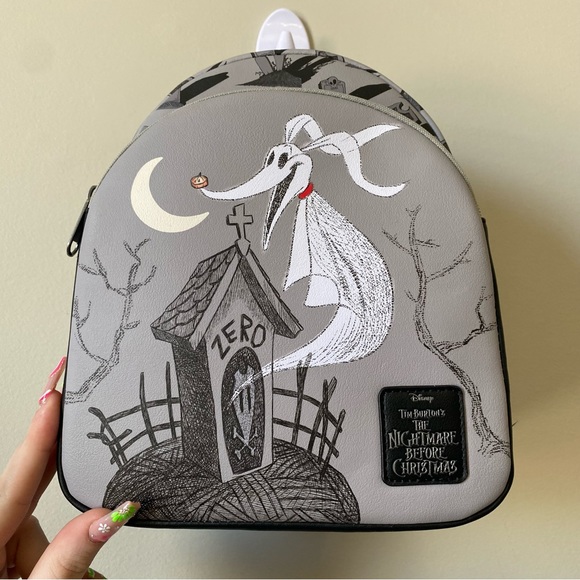 Loungefly Nightmare before Christmas Zero Graveyard mini backpack - Picture 3 of 10